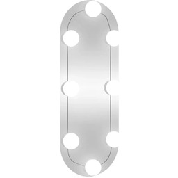 Edinos Nowoczesne owalne lustro wiszące LED 15x40 cm