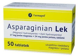 Asparaginian Lek - 17 mg jonów magnezu +
