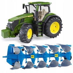 Traktor Bruder John Deere 7R 350 Zielony Pług