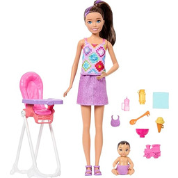 Barbie Skipper Karmienie maluszka Zestaw do zabawy: lalka