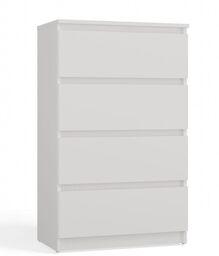 Mała komoda z szufladami, Malwa, 60x35x98 cm, biały,