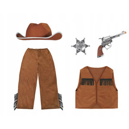 Kostium Szeryf Kapelusz Spodnie Gwiazda 134-140
