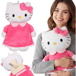Hello Kitty Gumowy termofor z MIĘKKĄ poszewką, DUŻY!