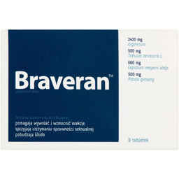 Braveran Tabletki wspomagające libido dla mężczyzn suplement diety