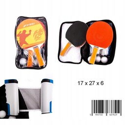 Rakietki piłeczki siatka do ping ponga zestaw