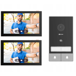 Wideodomofon dwurodzinny Ezviz HP7 2-Family Kit z Podglądem