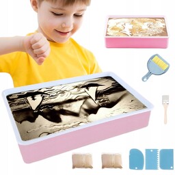 Piaskowe Obrazki Malowanie Piaskiem Zabawka Sensoryczna Led