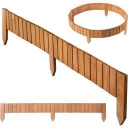 Płotek drewniany rollborder Ansjo obrzeże 115 x 10