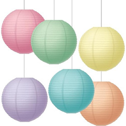 Pastelowy pop 20 cm wiszące papierowe lampiony, 6