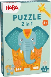 Puzzle 2in1 Elefant