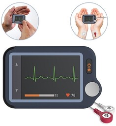 Przenośny Aparat Monitor EKG Pulsebit z kablem Arytmia