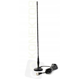 Pirat krótka antena Cb 62cm helikalna mocny magnes