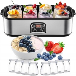 Jogurtownica Domowy Jogurt 8 Słoików Timer Regulacja Temperatury