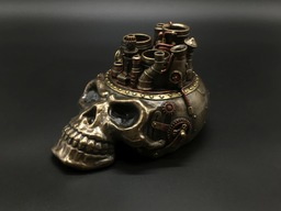 STEAMPUNK CZASZKA pojemnik na długopisy VEREONESE WU77268V4