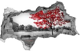 naklejka fototapeta 3D widok Czerwone drzewo