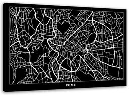 Obraz na płótnie, Rzym - plan miasta 60x40