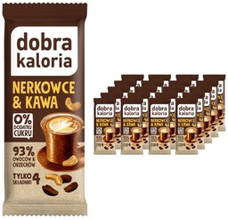 Baton owocowy nerkowce &amp; kawa Dobra Kaloria 20szt