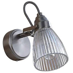 Lindby - Kara Lampa Ścienna IP44 Nickel/Clear