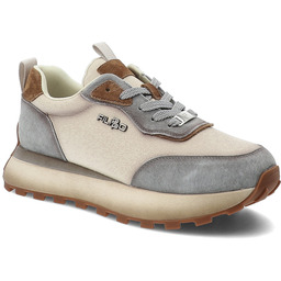 Filippo Sneakersy damskie, skóra naturalna zamszowe wstawki sznurowany