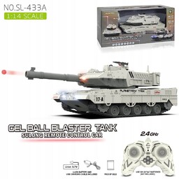 Czołg R/c Biały z Funkcją Strzelania