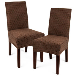 4Home Multielastyczny pokrowiec na krzesło Comfort Plus brązowy,