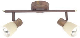 Brilliant Metalowa lampa przysufitowa Luca 35813/56 miedziany biały