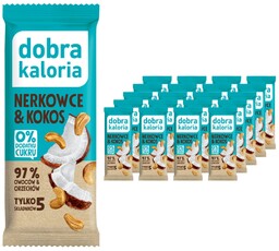 Baton owocowy nerkowce &amp; kokos Dobra Kaloria 20szt
