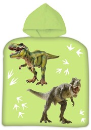 Ponczo Ręcznik Dino Dla Dzieci 50X100 Kaptur