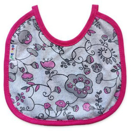 AKUKU Śliniak wiązany mini szaro-różowy A1600