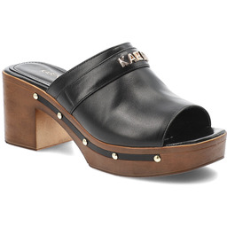 Karino Klapki damskie, skóra naturalna wsuwany fason odkryty