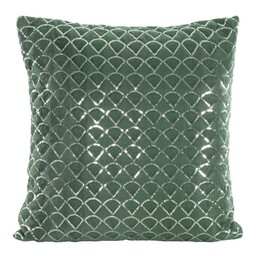 Eurofirany Poszewka dekoracyjna 45x45 Margot zielona ciemna zdobiona