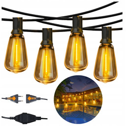 Girlanda Ogrodowa Sieciowa 25 Led 15m Lampki Zewnętrzne