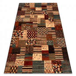Dywan wełniany KASHQAI 4353 990 Patchwork terakota /