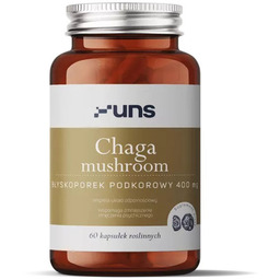 Suplement diety, UNS Chaga Mushroom Błyskoporek Podkorowy 400mg