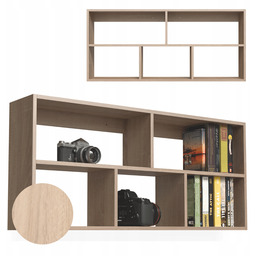 Półka Wisząca Ścienna Modułowa Na Książki Dąb Sonoma