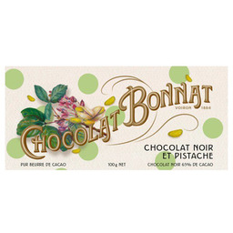 Bonnat Chocolat Noir with Pistachios 65% 100g