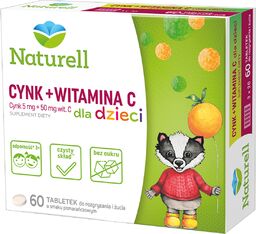 Naturell Cynk + Witamina C dla dzieci, smak