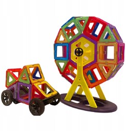 Klocki magnetyczne DUŻE XXL klocki konstrukcyjne 3D