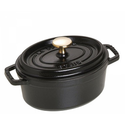 Staub Garnek żeliwny Owalny 1l Czarny La Cocotte
