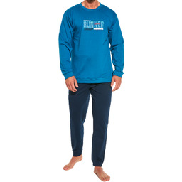 Bawełniana piżama męska Cornette RUNNER 461/181 niebieska