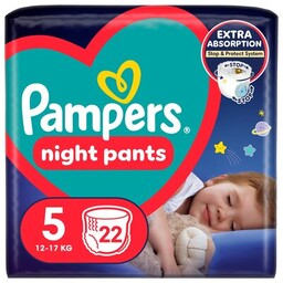 PAMPERS Pieluchomajtki Night Pants 5 (22 szt.) Zyskuj
