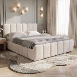 Łóżko tapicerowane SF1077 140x200 Boucle Biały #2