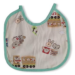 AKUKU Śliniak wiązany mały A1640 mysz beżowo-miętowy