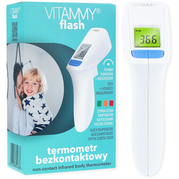 VITAMMY FLASH Termometr bezdotykowy, 2 tryby pomiaru, ekran