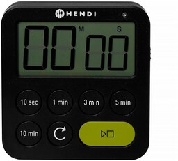 Hendi Timer jednozakresowy 82x20x(h)88mm, czarny I Hendi