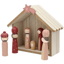 Szopka bożonarodzeniowa Retro 24x9x20 cm, 24x9x20 cm