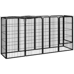 VidaXL Kojec Dla Psa, 10 Paneli, Czarny, 50X100