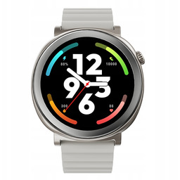 Smartwatch HiFuture Aurora srebrny Bluetooth okrągły zegarek sport