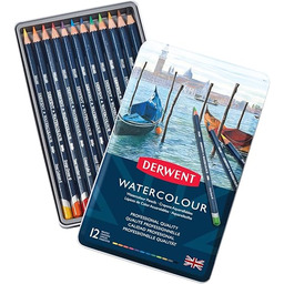 Derwent, 12 Kredek Akwarelowych Derwent Watercolour Pencils,