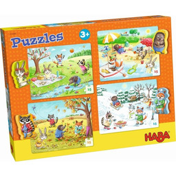 Puzzle Pory roku 4 w 1 (15 el.)